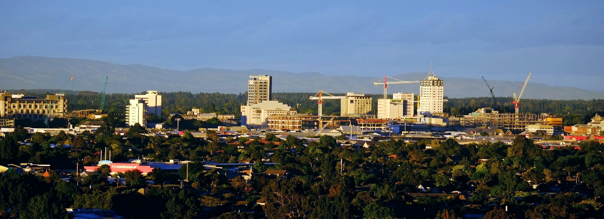 Christchurch skyline beneath the Port Hills
